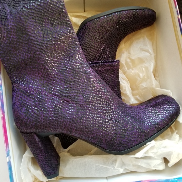 Chinese Laundry Boot 6M Purple Gray Glamorous - Picture 3 of 8